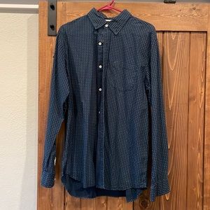 2 for $12!!! Mens Old Navy Polka Dot Button Down Long Sleeve Shirt XLT